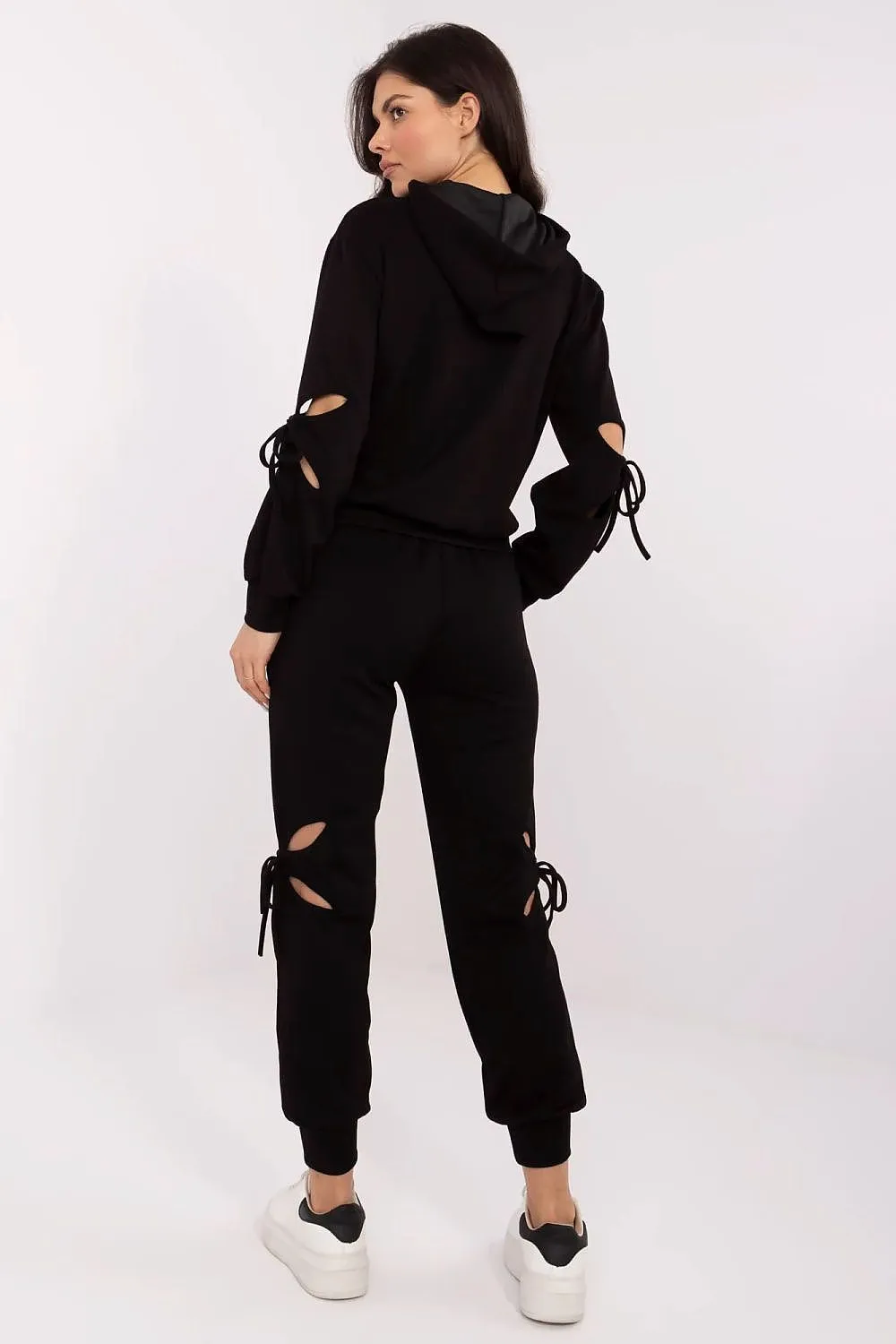 Casual tracksuit set with decorative ties