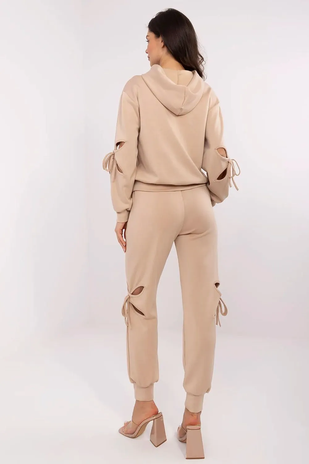 Casual tracksuit set with decorative ties