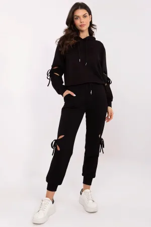 Casual tracksuit set with decorative ties