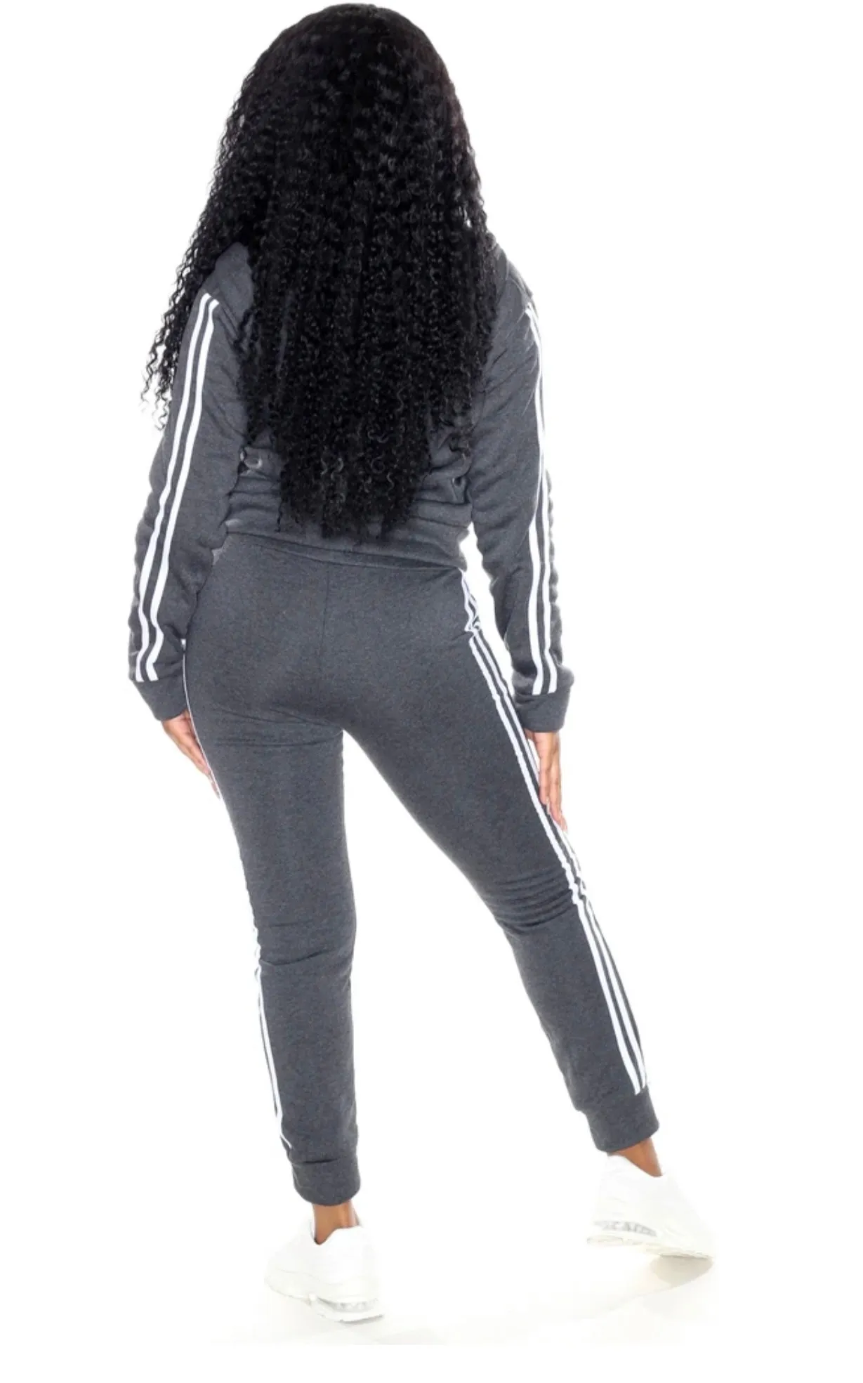 Casual White Stripe Warm Jogger !