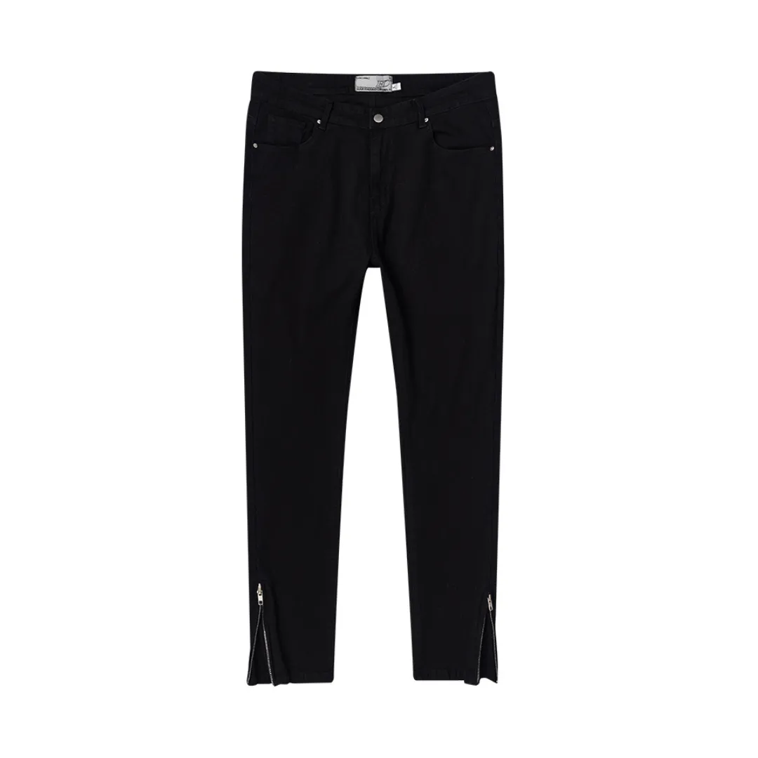 Casual Zipper Flared Denim