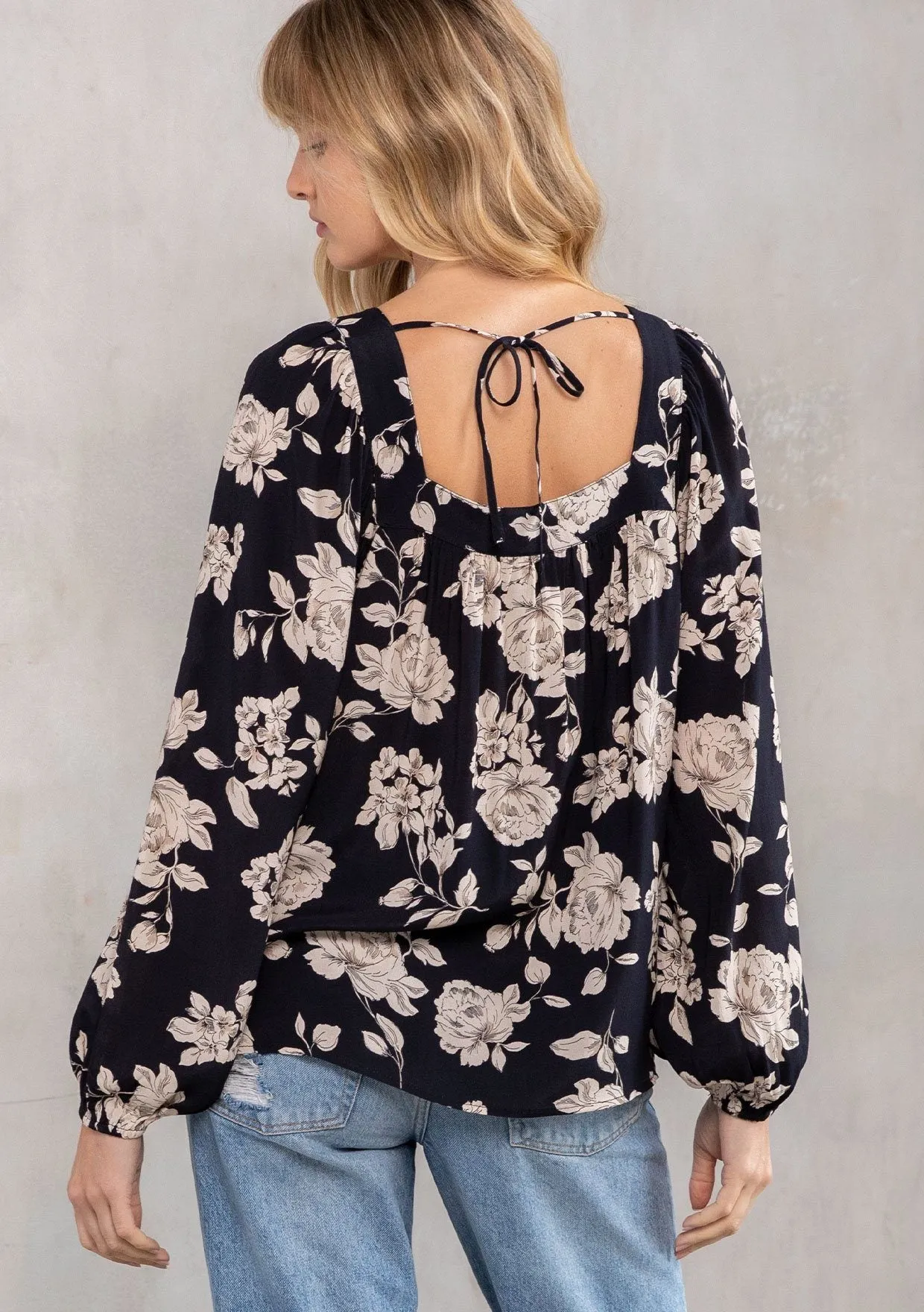 Catch Feelings Square Neck Blouse