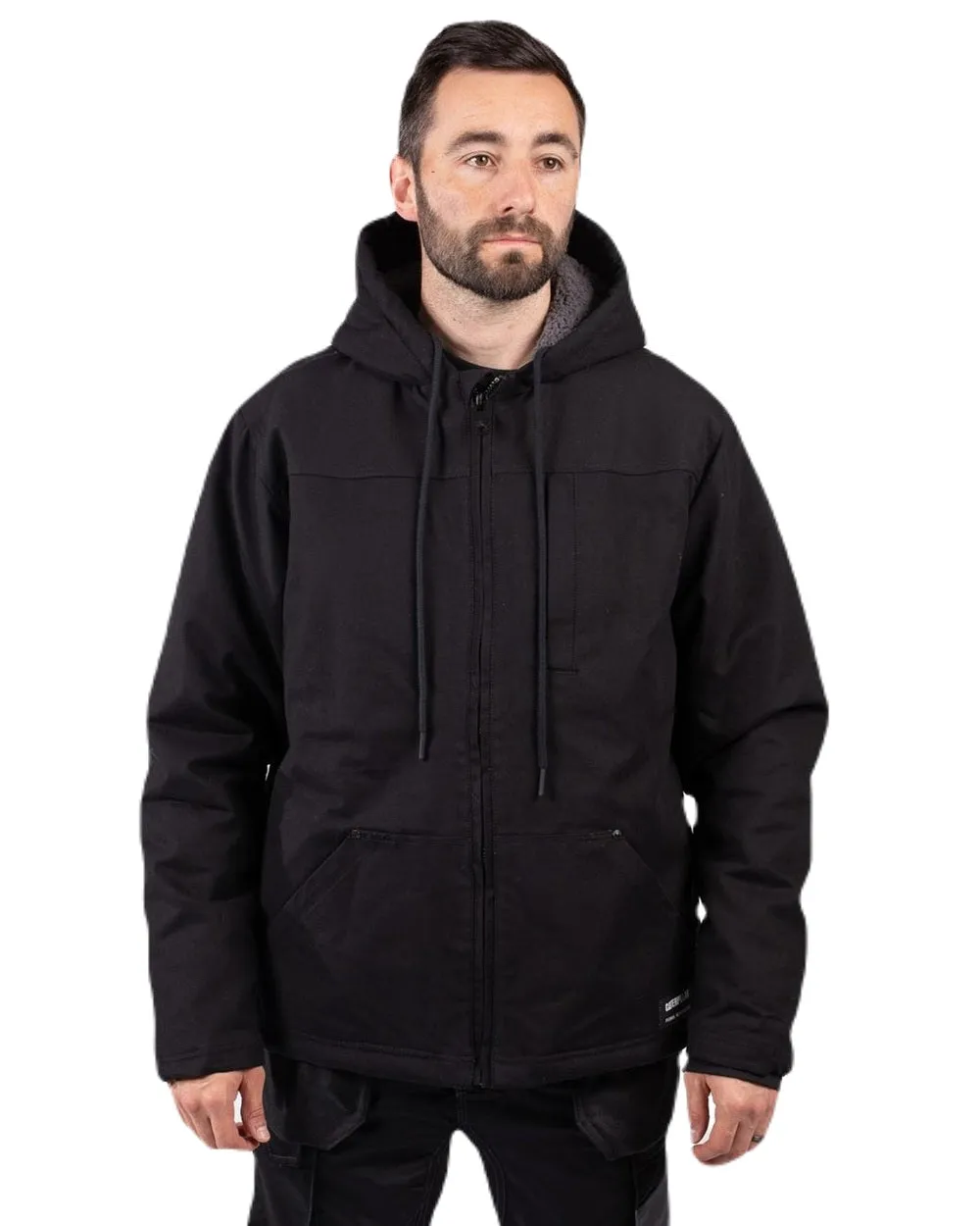 Caterpillar Mens Hooded Sherpa Lined Jacket