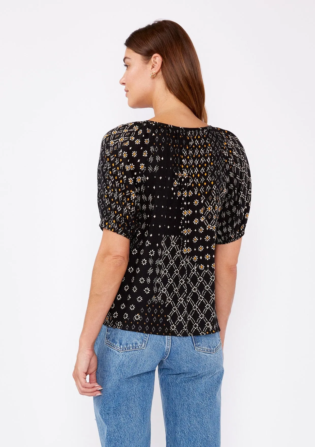 Celestial Garden Puff Sleeve Top