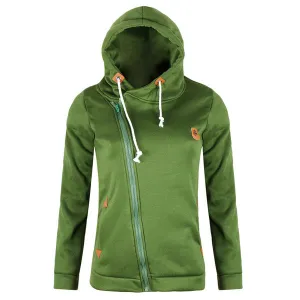 Celino Women's Lime Green Long Sleeve Round Collar Hoodie T-Shirt Sweater