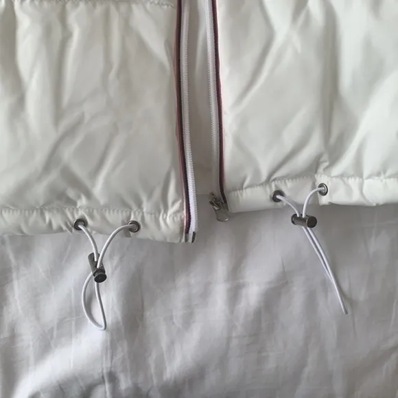 Central Park West White Wesley Convertible Puffer Activewear Outerwear