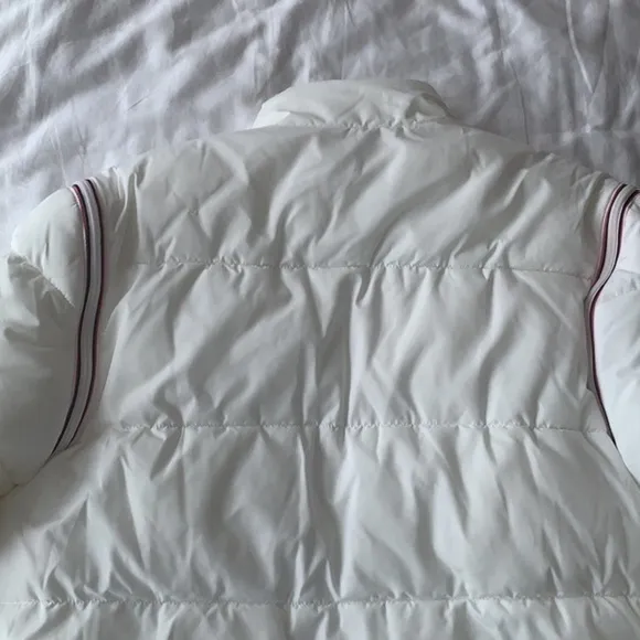 Central Park West White Wesley Convertible Puffer Activewear Outerwear