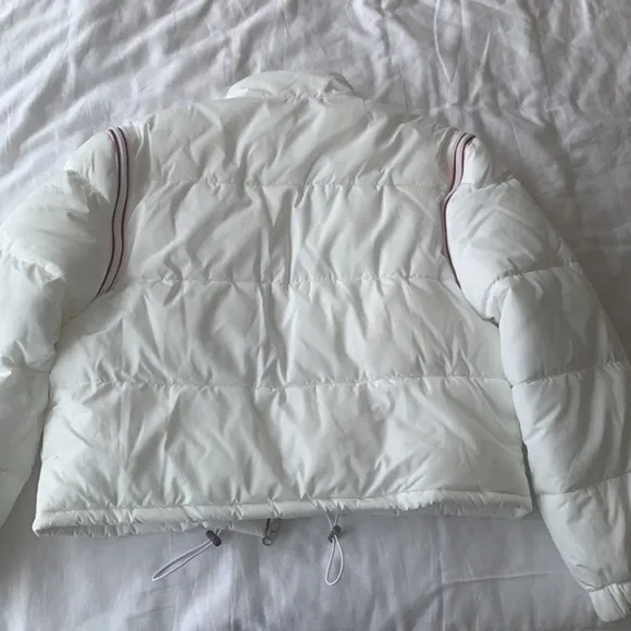 Central Park West White Wesley Convertible Puffer Activewear Outerwear