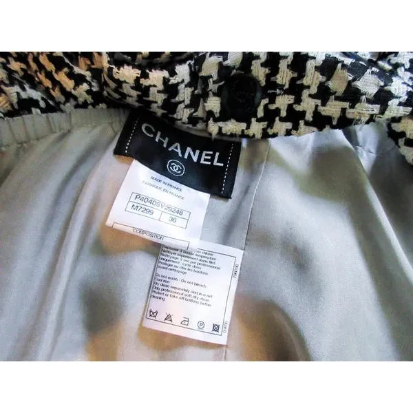 CHANEL Black and White Tweed Criss Cross Back Dress | Size 36