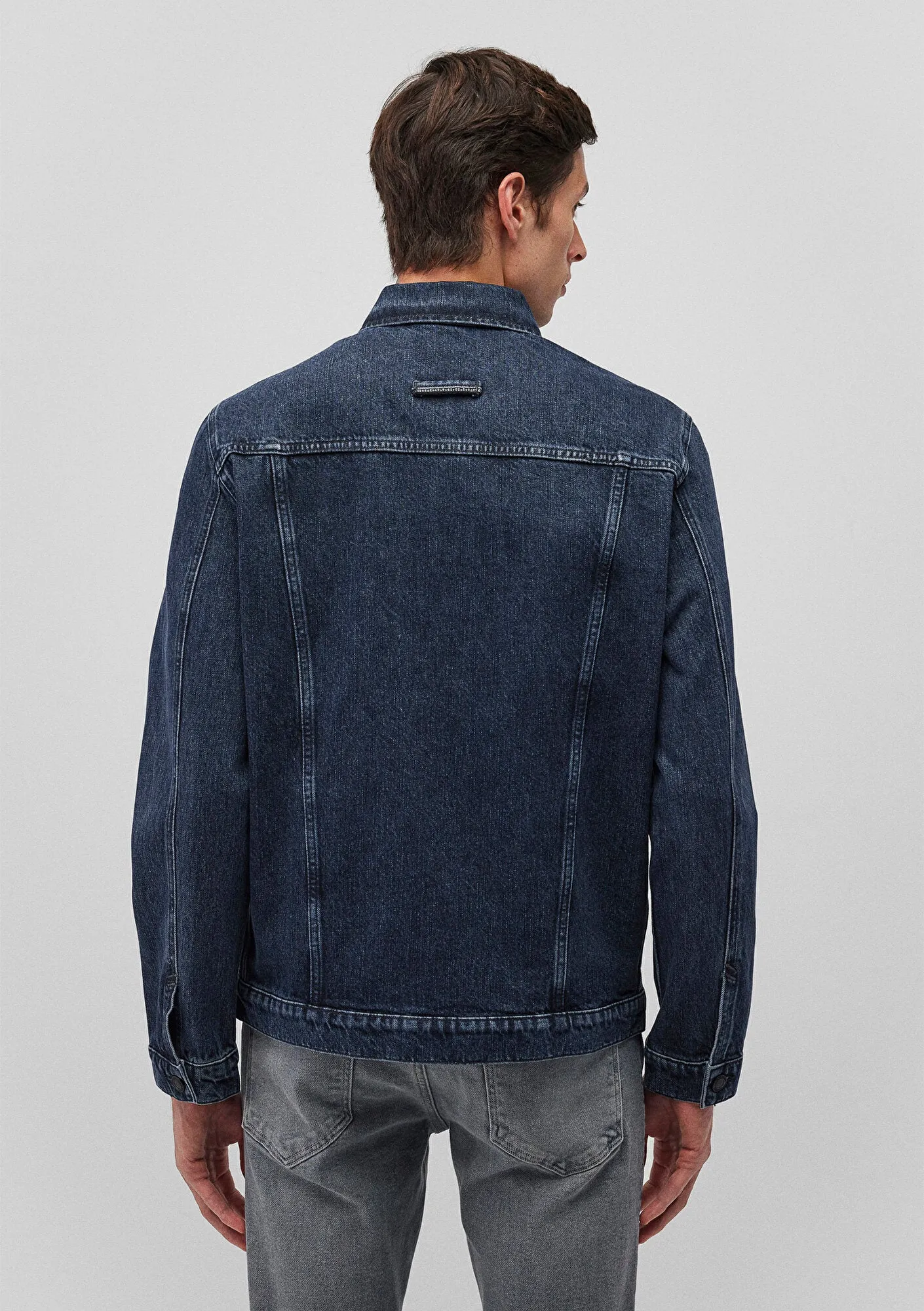 Charles Blue Black Lux Black Jean Jacket