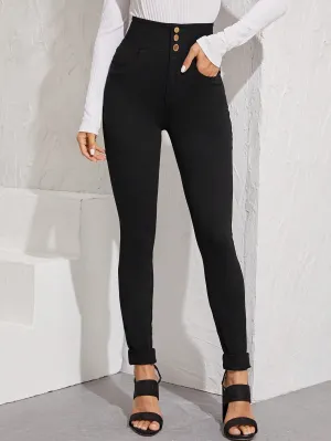 Cherry Vibes: Pantalones Casual Ceñidos para Mujeres en