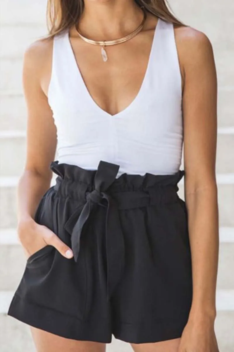 Chicindress Casual Wide Leg Shorts With Ruffle