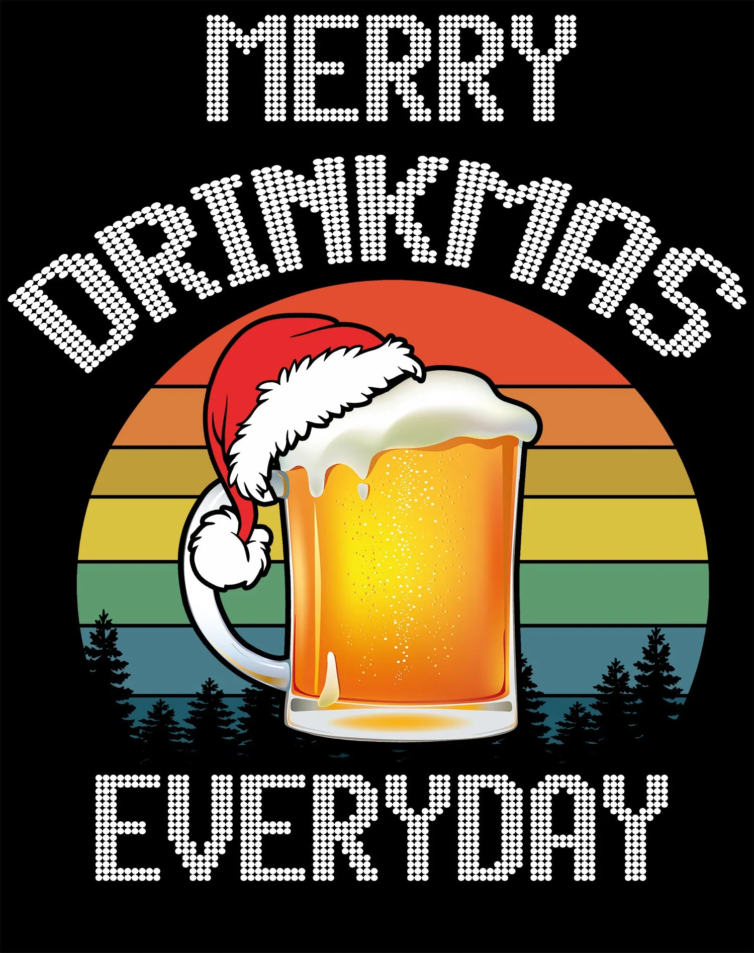 Christmas Beer Lover Merry Drinkmas Funny Dad Joke Meme Xmas Unisex Sweatshirt