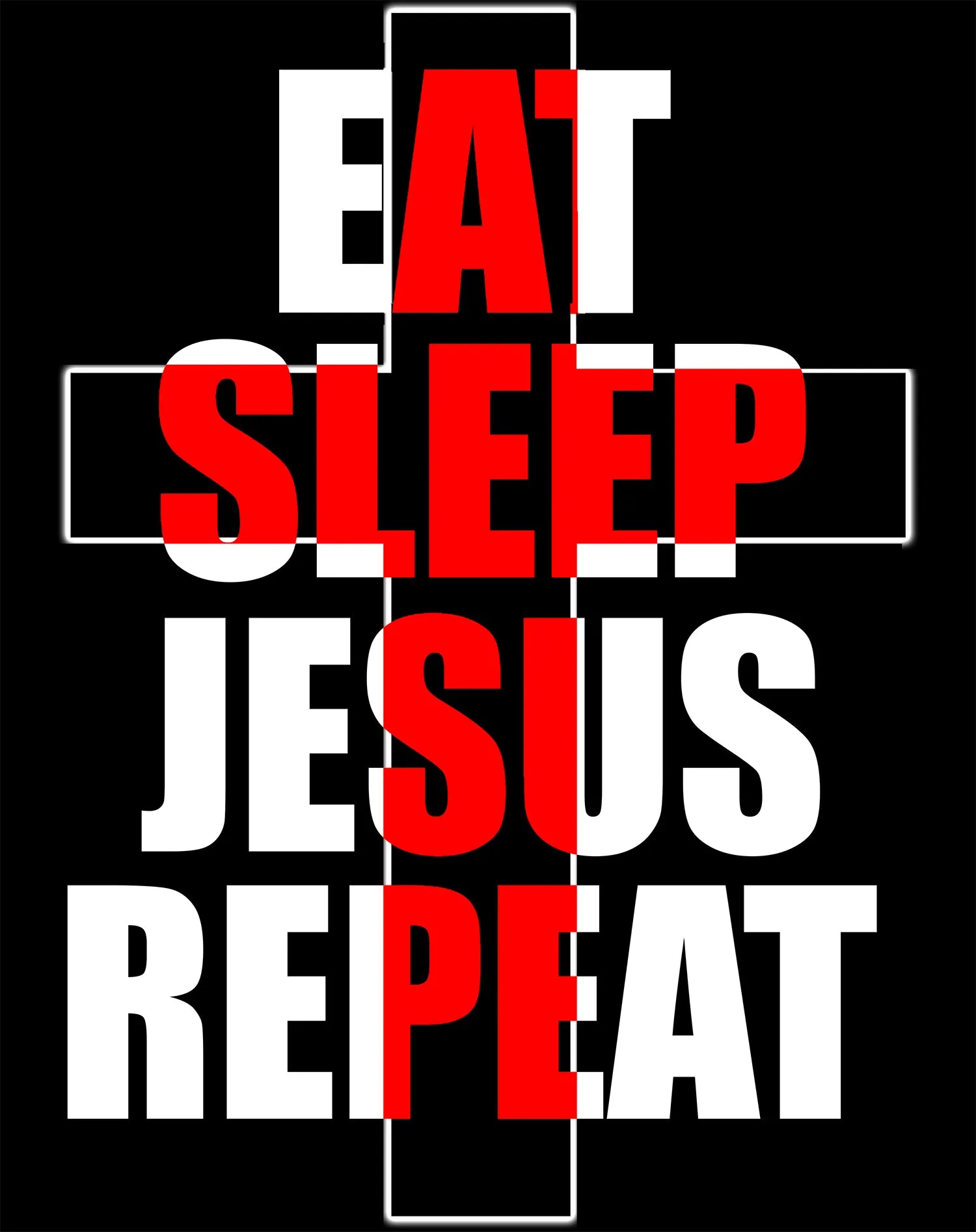 Christmas Jesus Meme Eat Sleep Repeat Christ Cross Church Unisex Sweatshirt