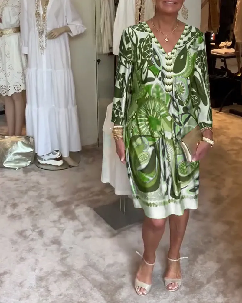 Clara® | Vintage print dress