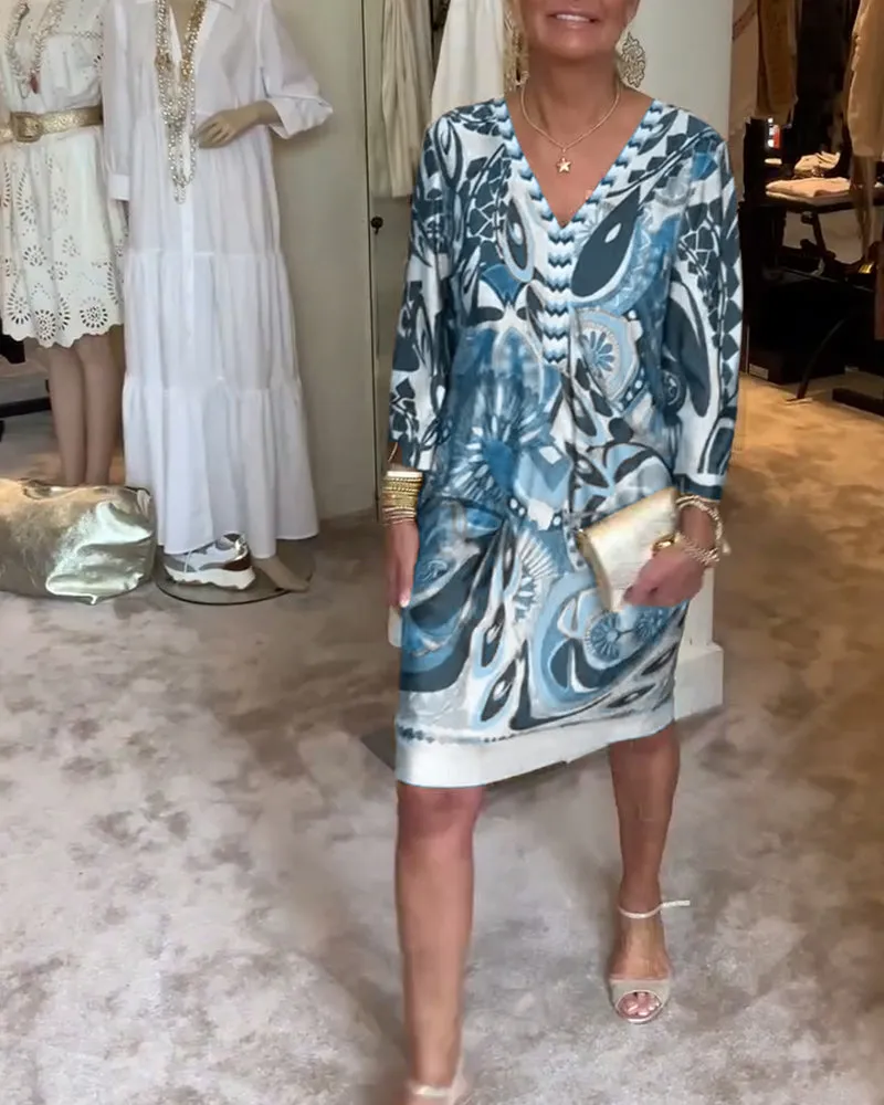 Clara® | Vintage print dress