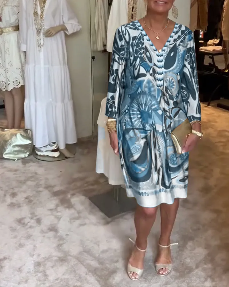 Clara® | Vintage print dress