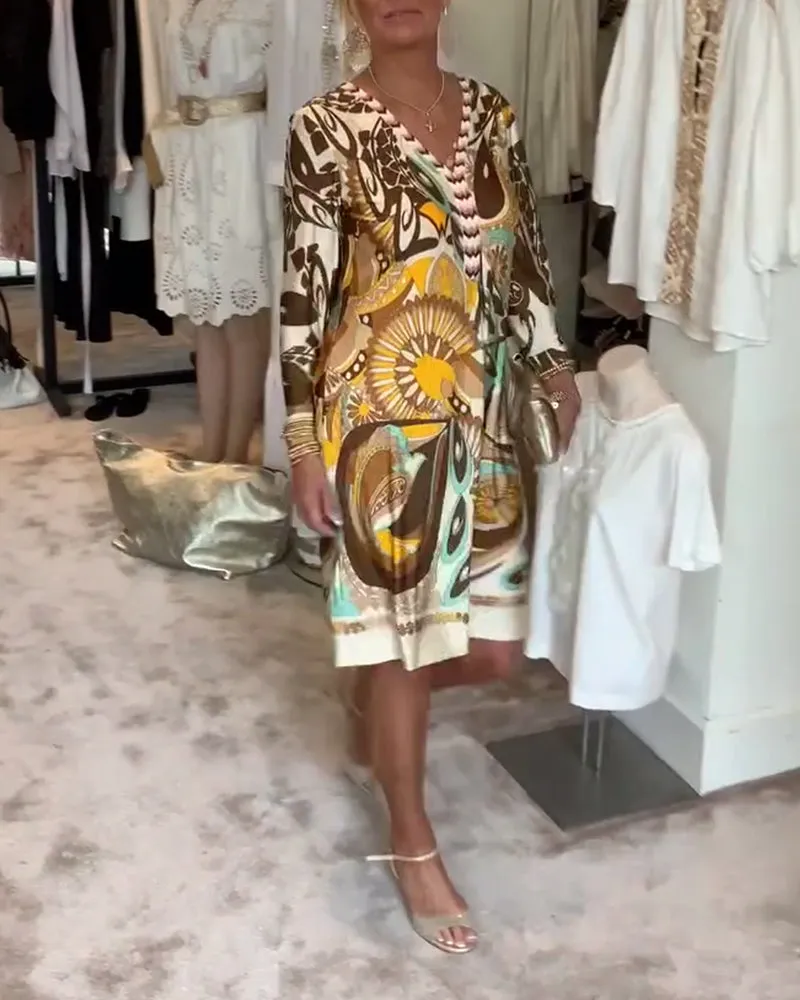 Clara® | Vintage print dress