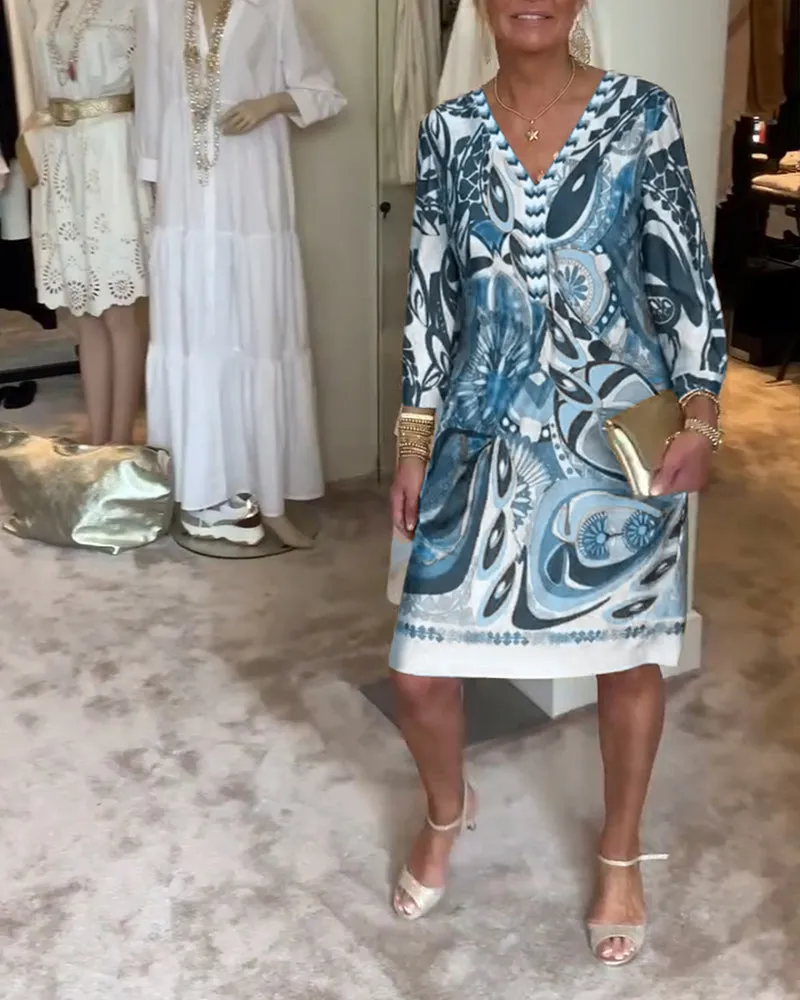 Clara® | Vintage print dress