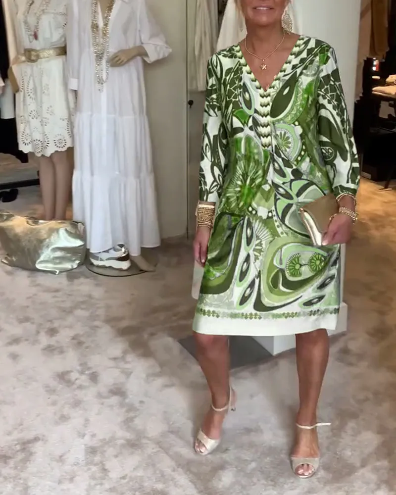 Clara® | Vintage print dress