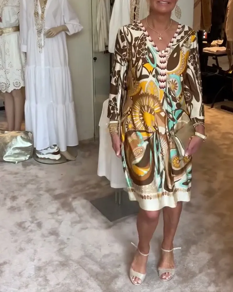Clara® | Vintage print dress