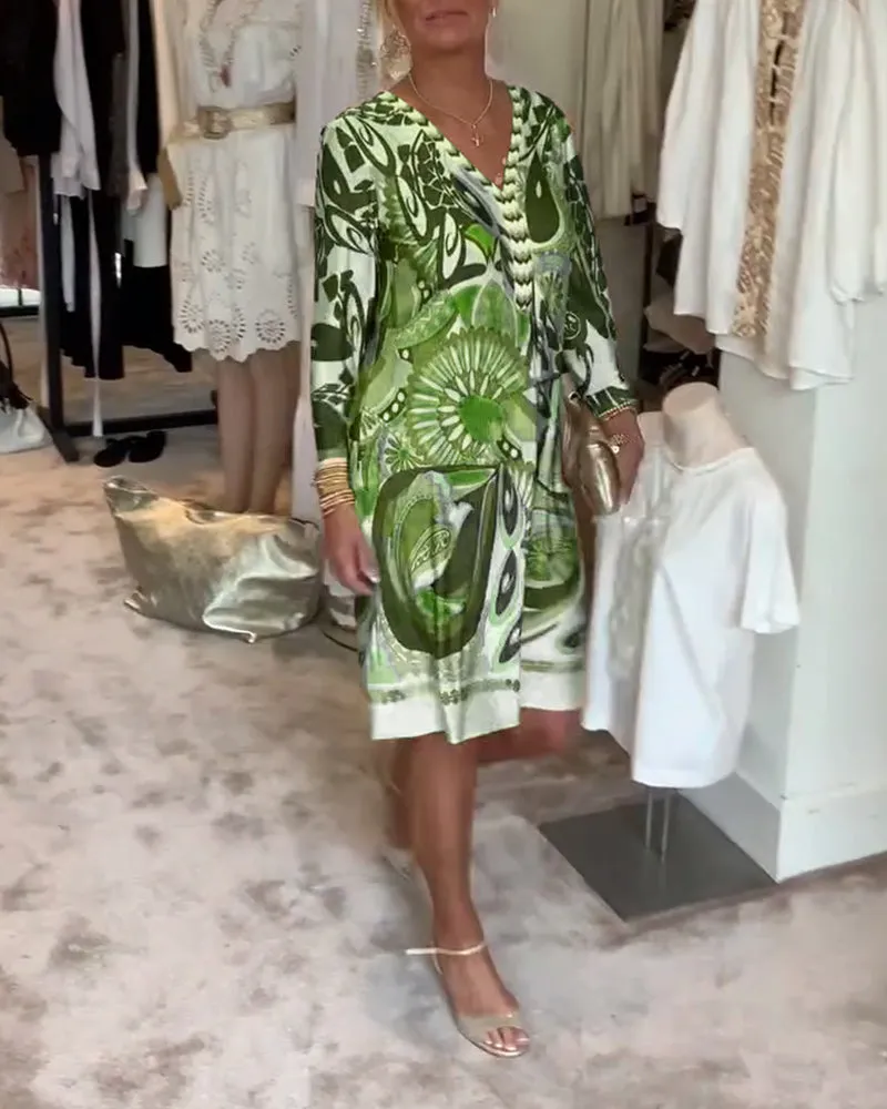 Clara® | Vintage print dress