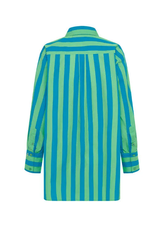 Classic Shirt - Azure/Fern Stripe
