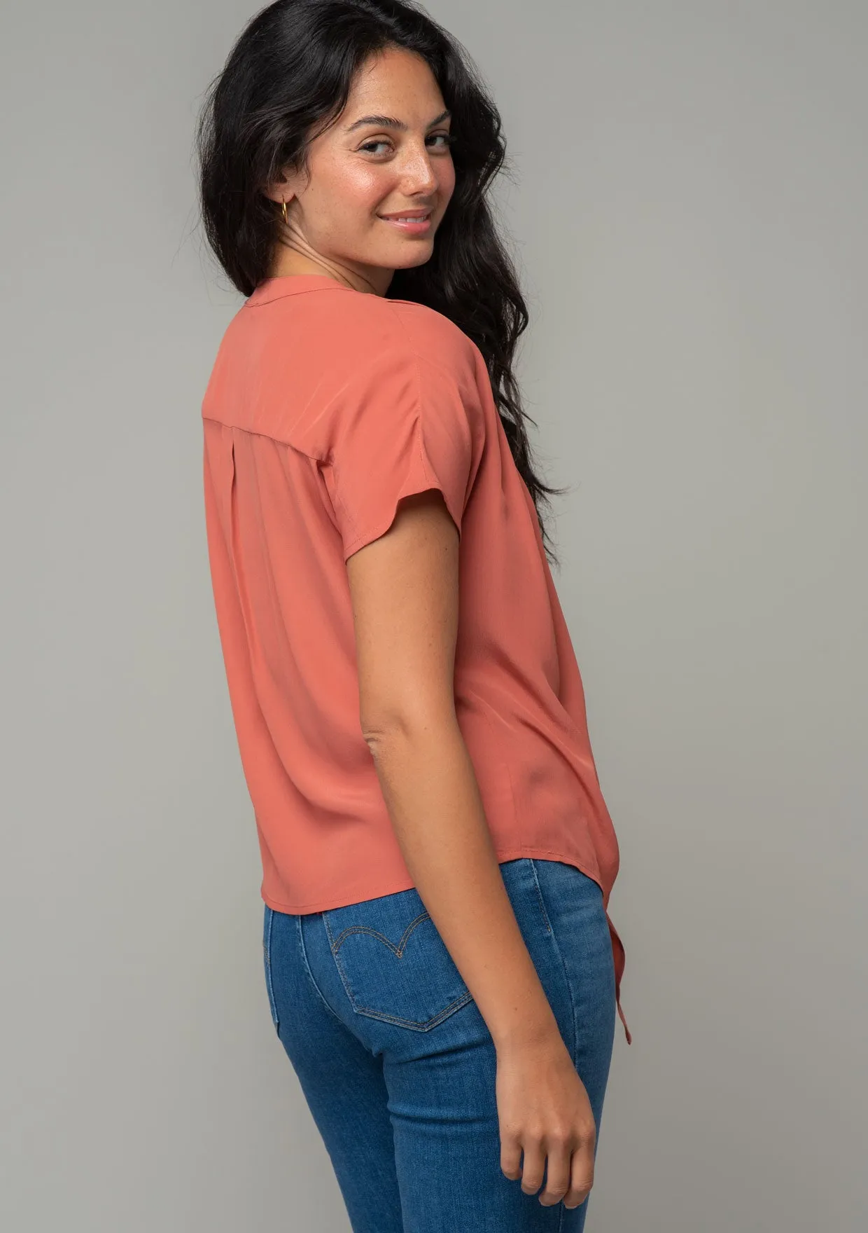 Clemente Tie Front Top
