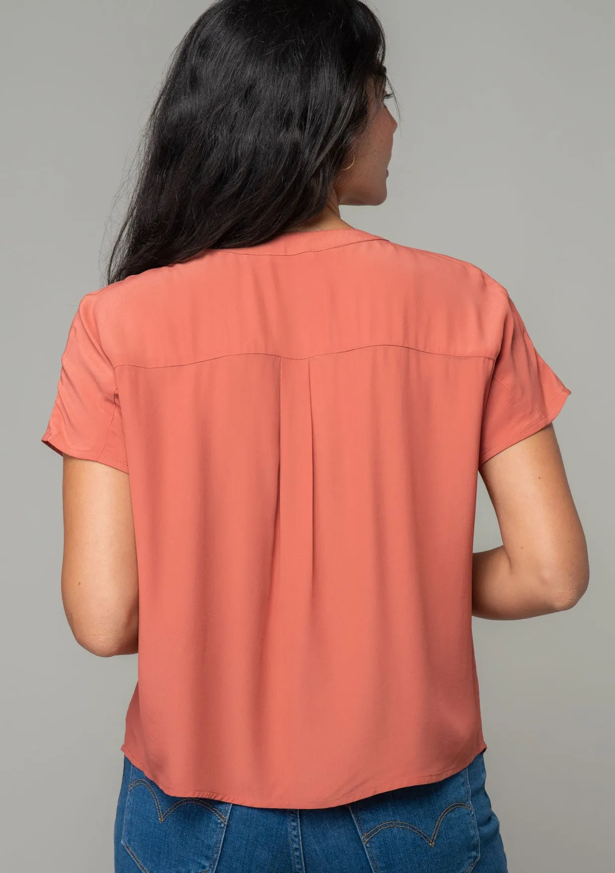 Clemente Tie Front Top