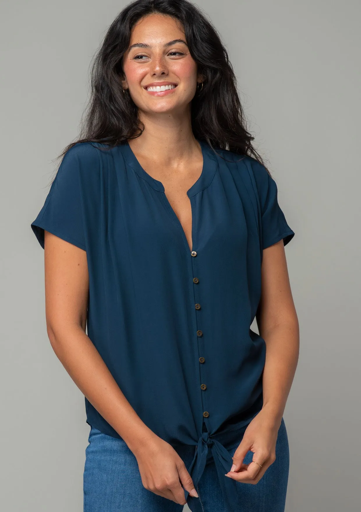 Clemente Tie Front Top