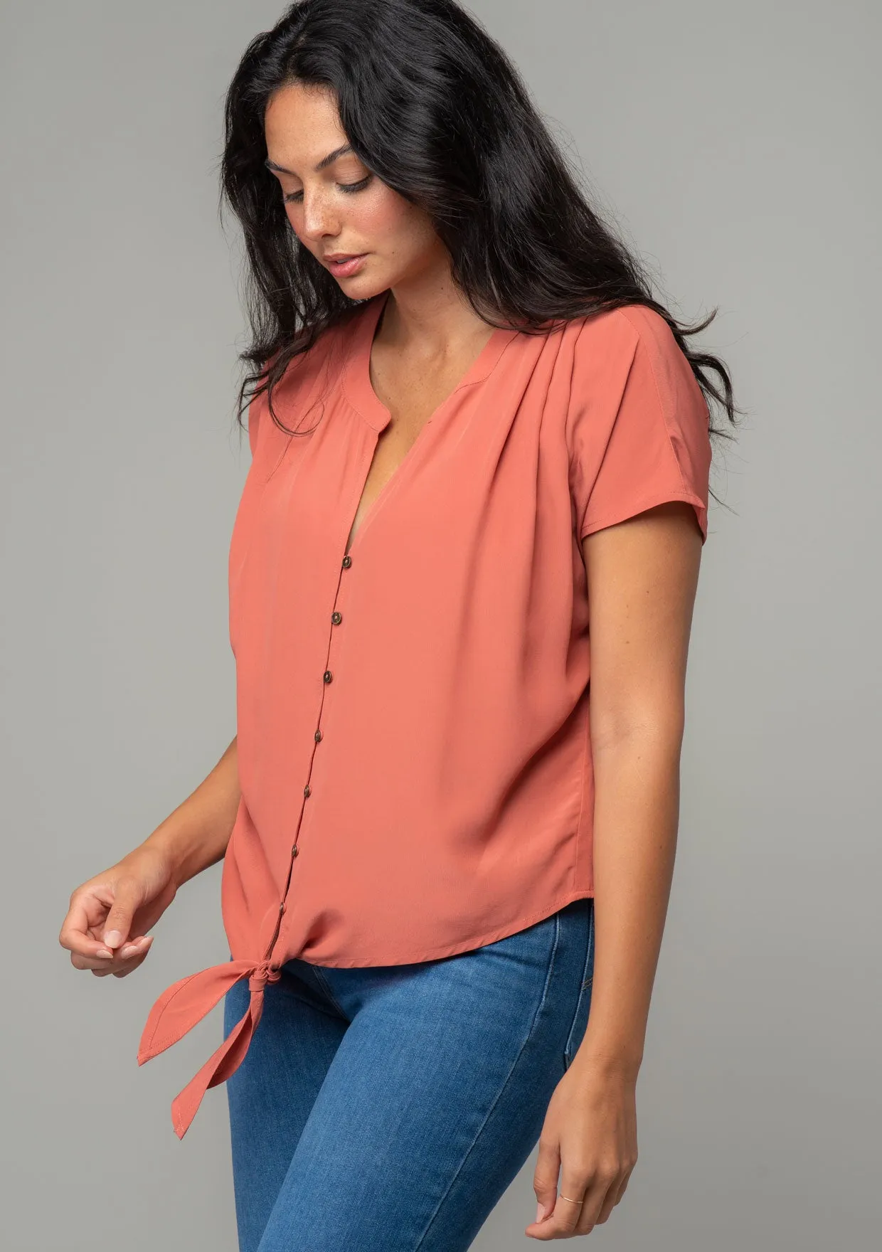 Clemente Tie Front Top