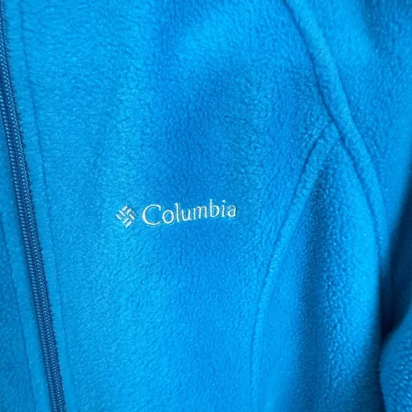 Columbia Fleece Jacket Full Zip Lightweight Outdoor Activewear Blue Women's M