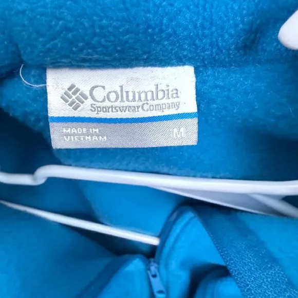 Columbia Fleece Jacket Full Zip Lightweight Outdoor Activewear Blue Women's M