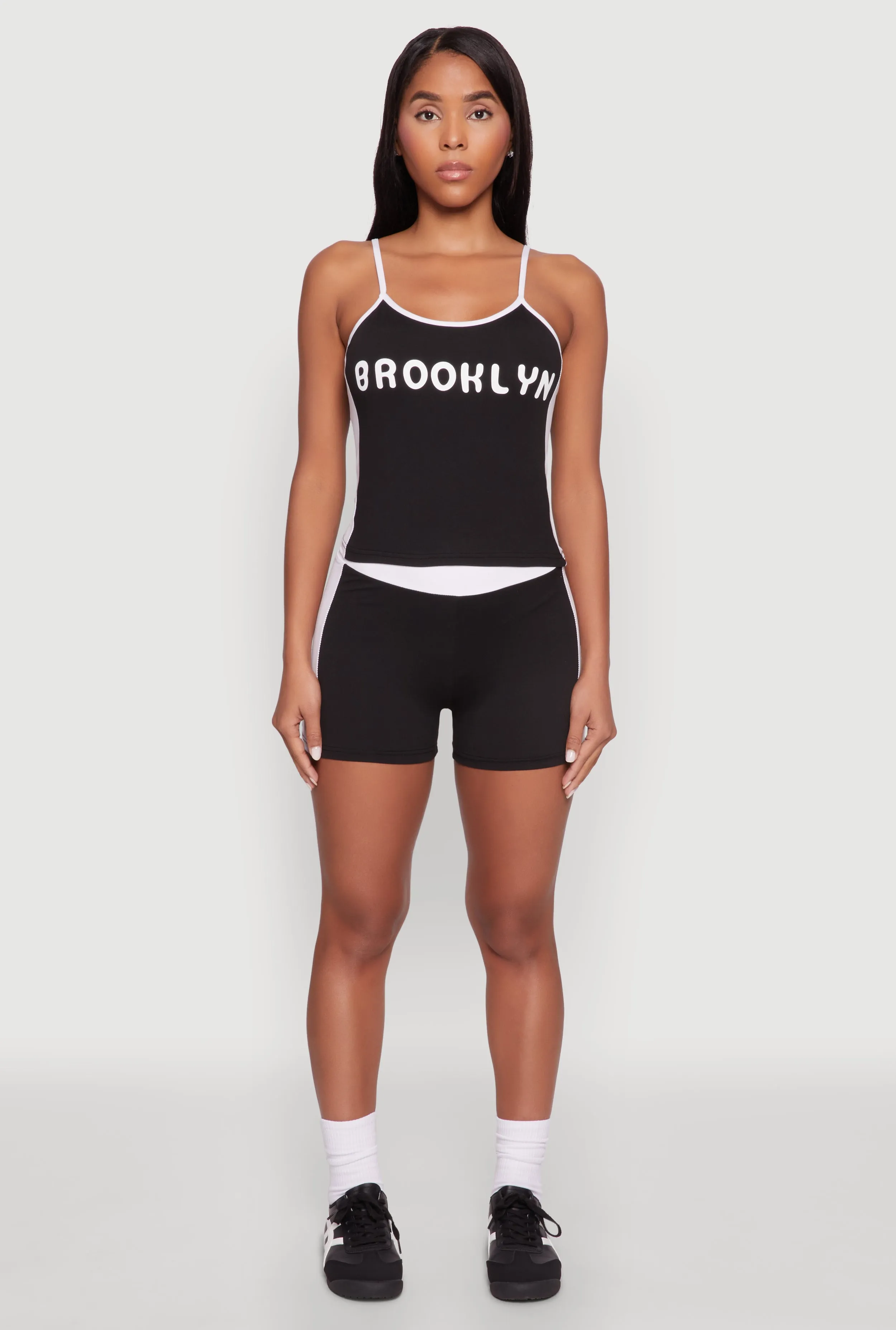 Contrast Biker Shorts