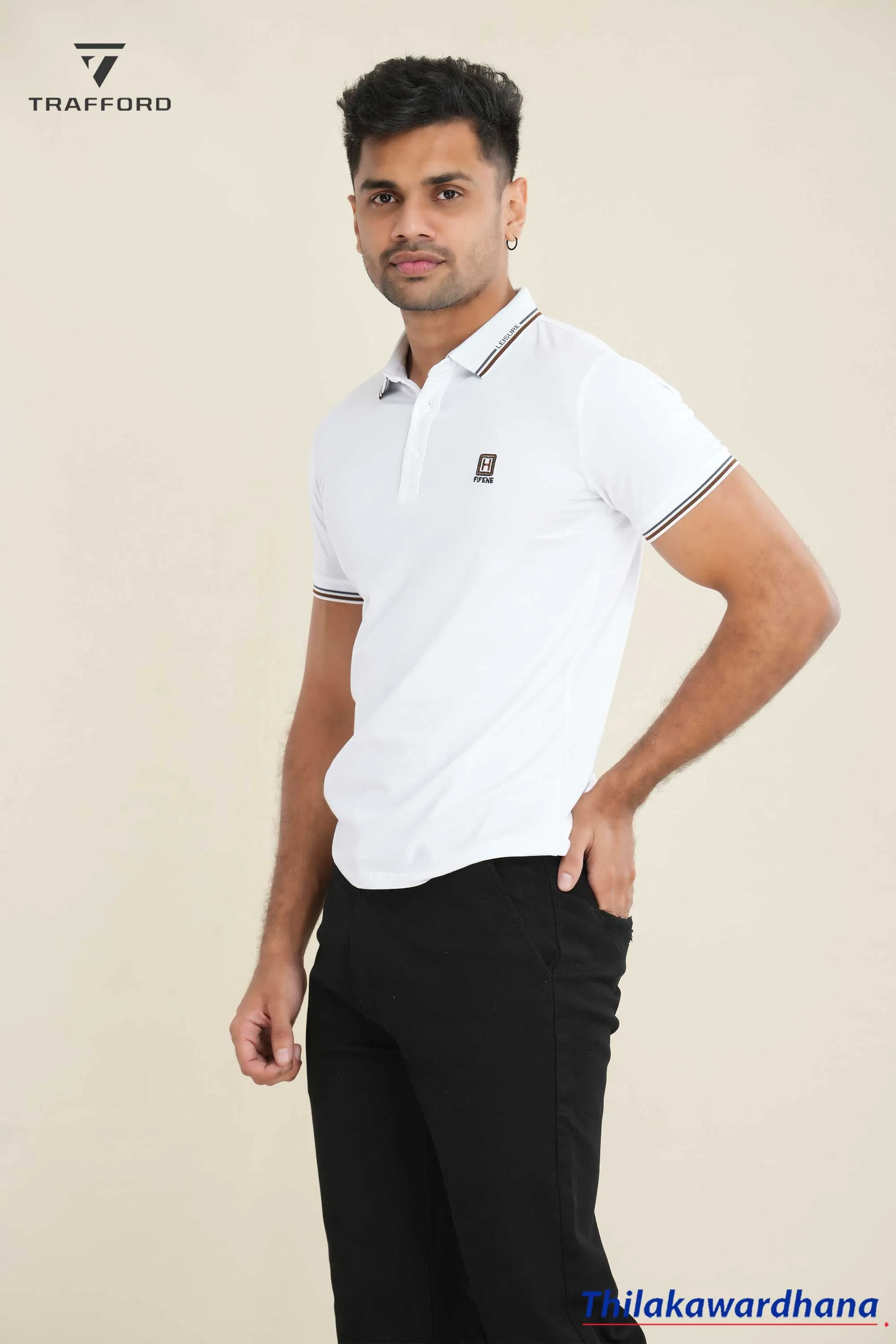 Contrast Detailed Classic Polo T Shirt