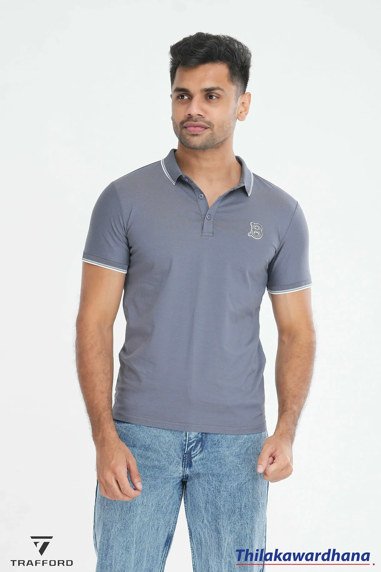 Contrast Detailed Classic Polo T Shirt