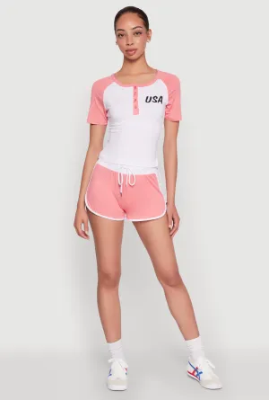 Contrast Trim Dolphin Shorts