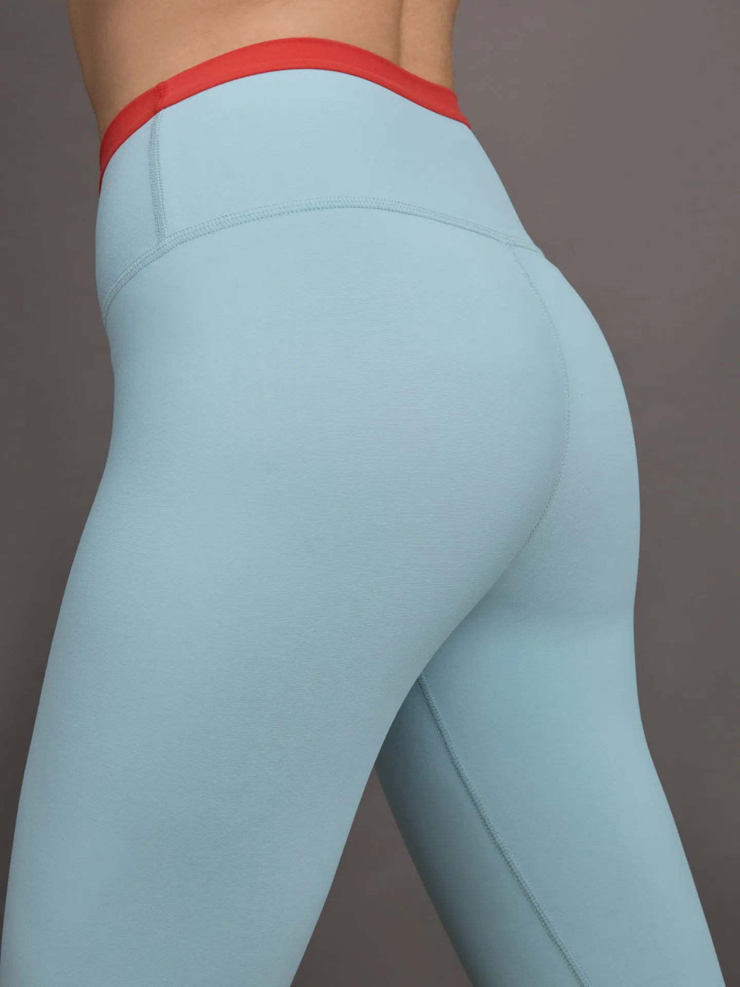 Contrast Waistband Legging in Melt - Sky Blue/ BitterSweet