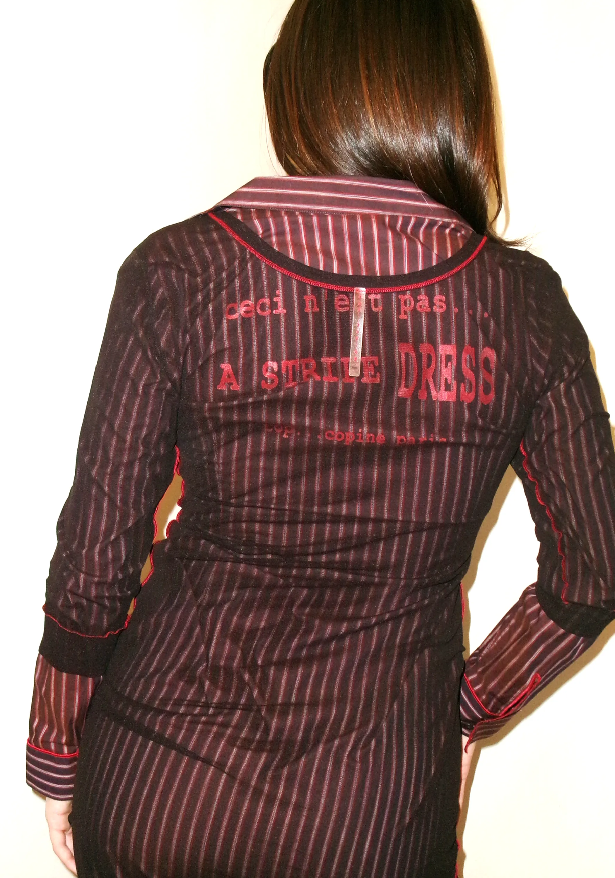 Cop Copine Brown Mesh Two Layer Dress