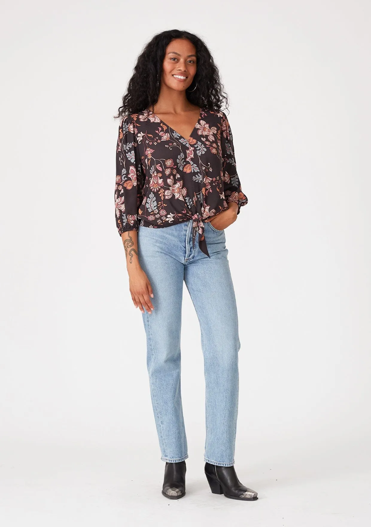 Coraline Tie Front Top