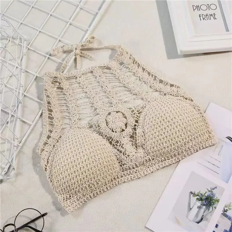 Crochet Bralette Top, Hollow-out