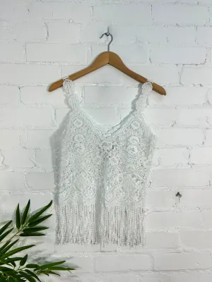 Crochet Tassel Vest Top