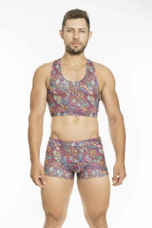 Crop Top Bohemian Art
