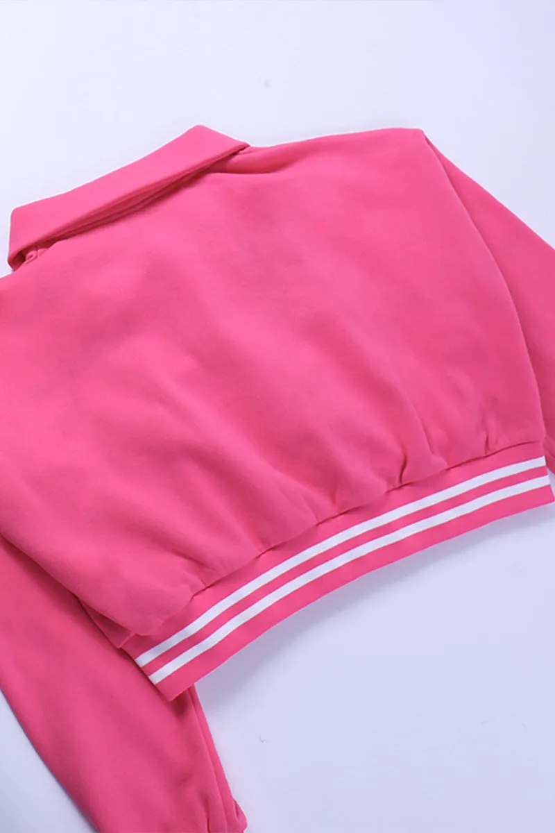 CS3153 Fleece Varsity Crop Jacket Outerwear