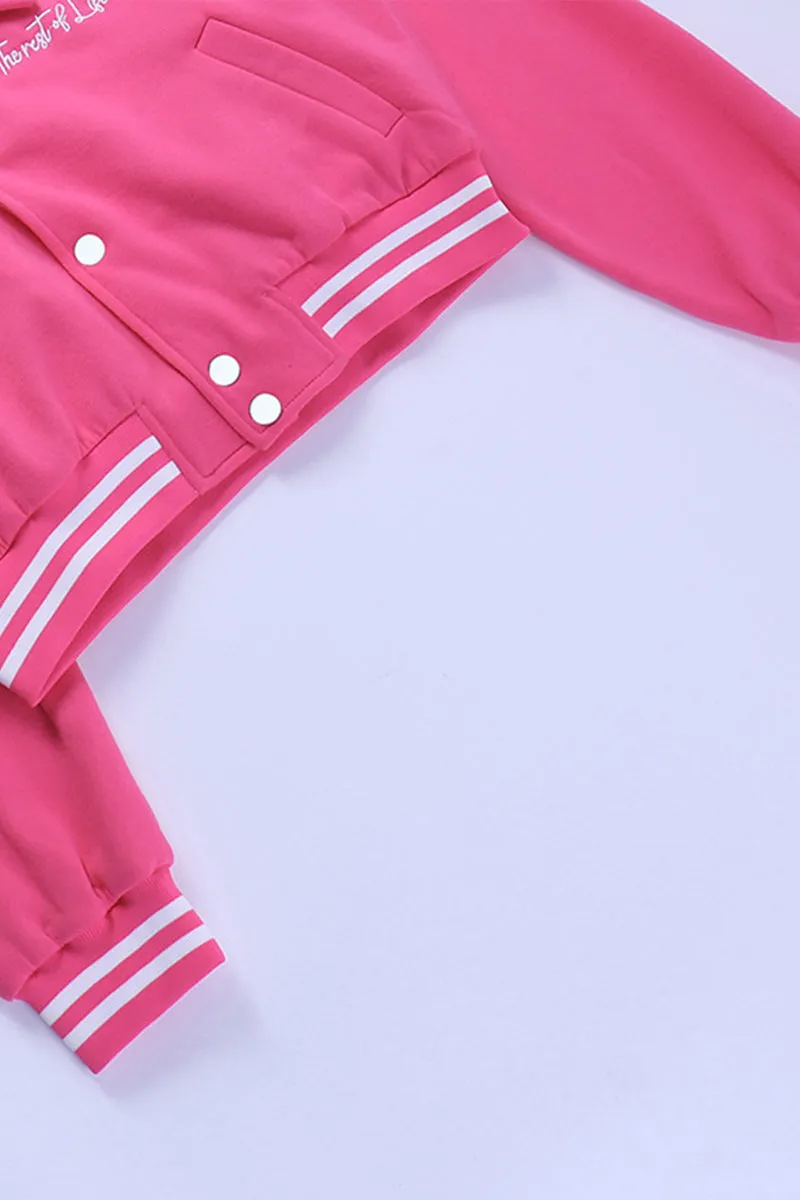 CS3153 Fleece Varsity Crop Jacket Outerwear