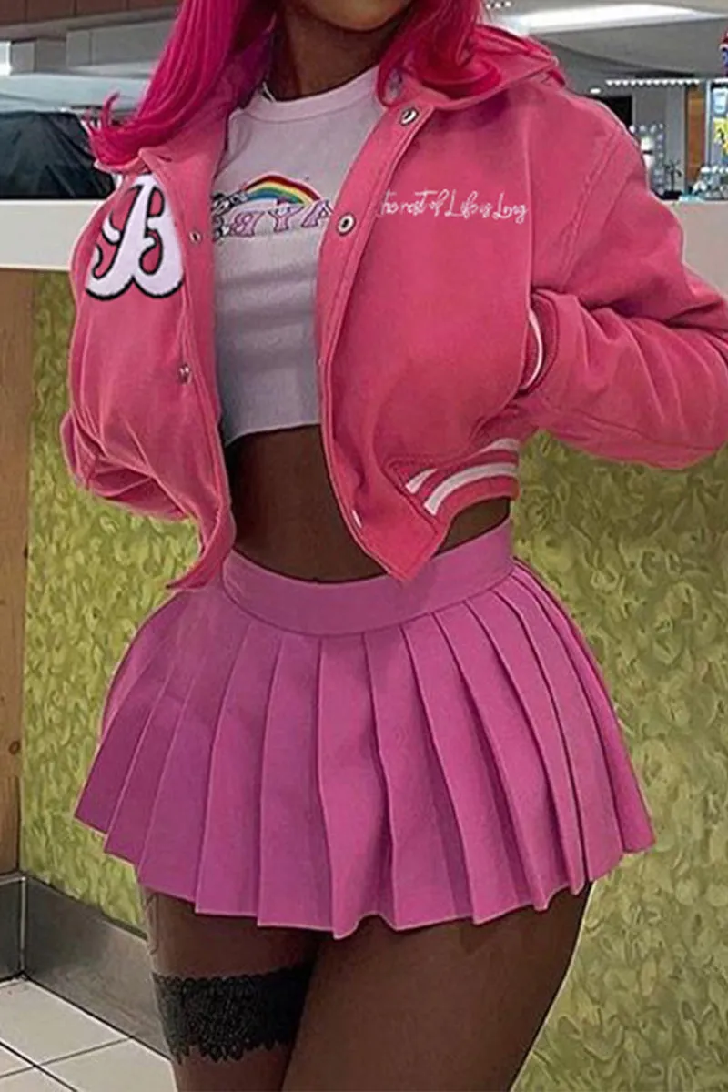 CS3153 Fleece Varsity Crop Jacket Outerwear