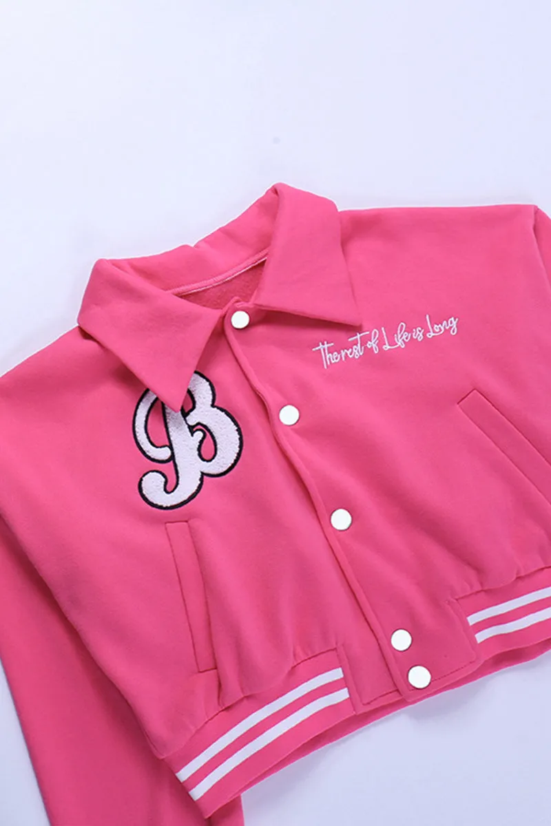CS3153 Fleece Varsity Crop Jacket Outerwear
