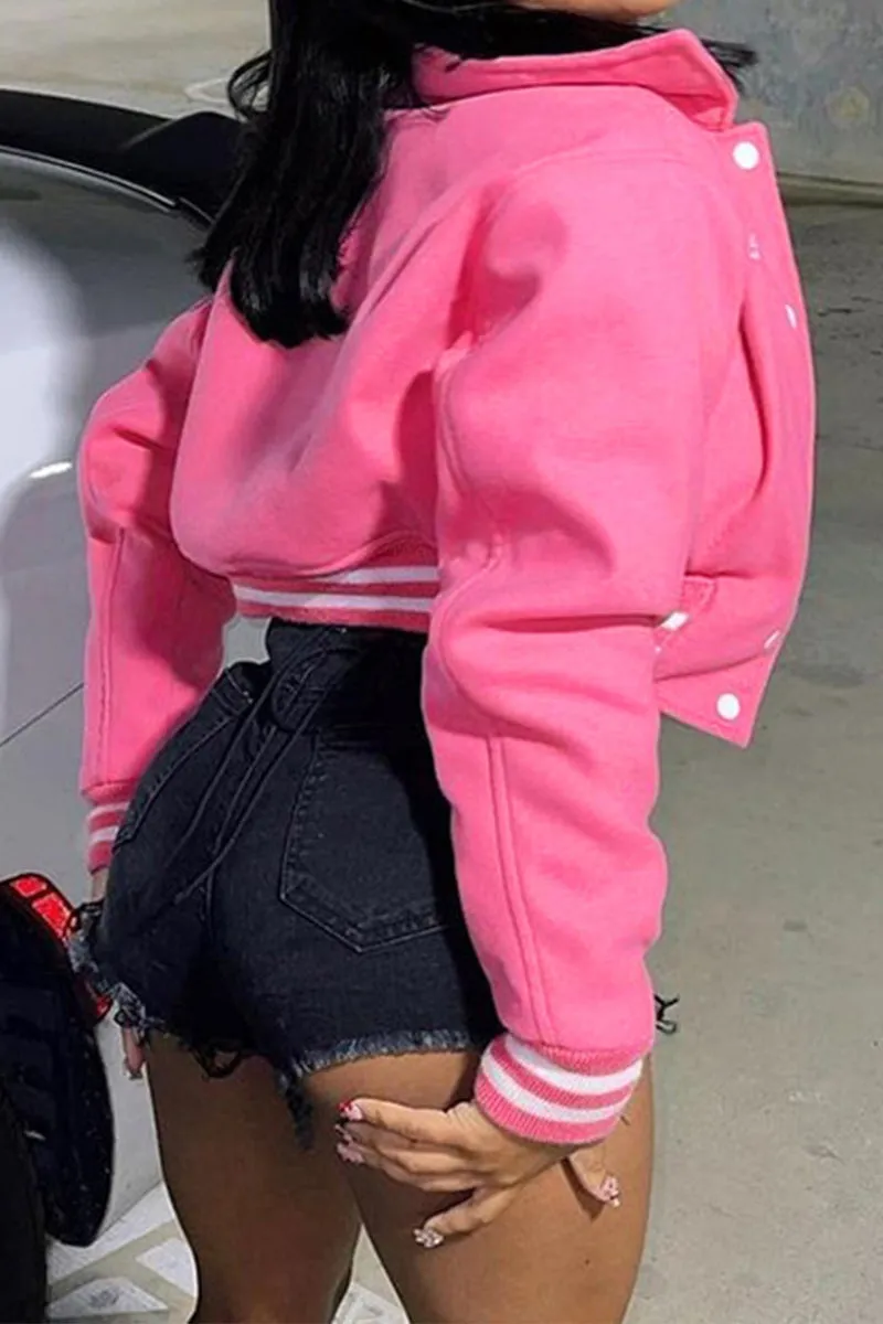 CS3153 Fleece Varsity Crop Jacket Outerwear