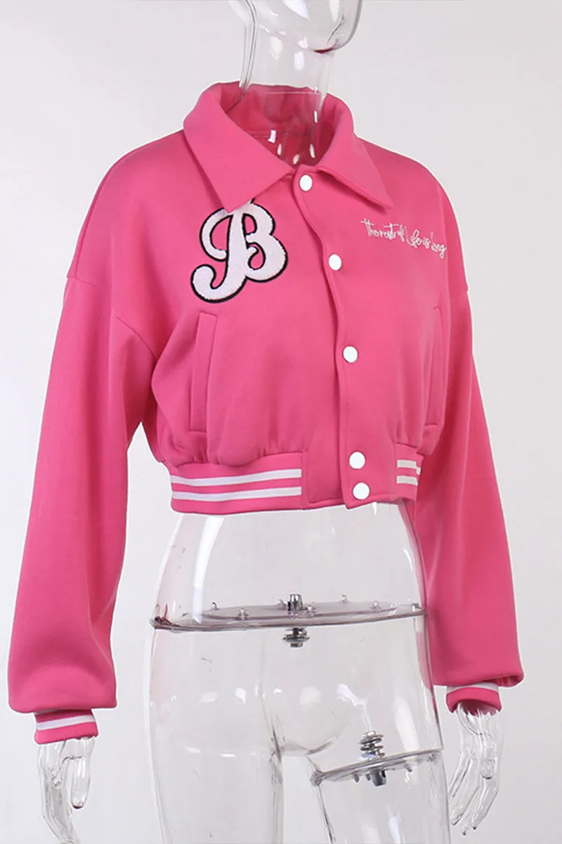 CS3153 Fleece Varsity Crop Jacket Outerwear