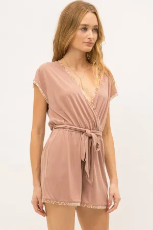 Cupro Modal Cut Edge Contrast Romper